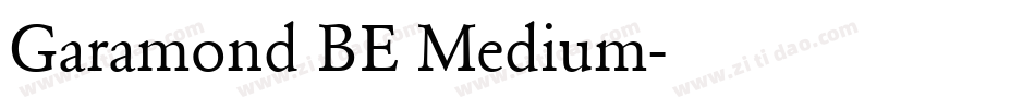 Garamond BE Medium字体转换